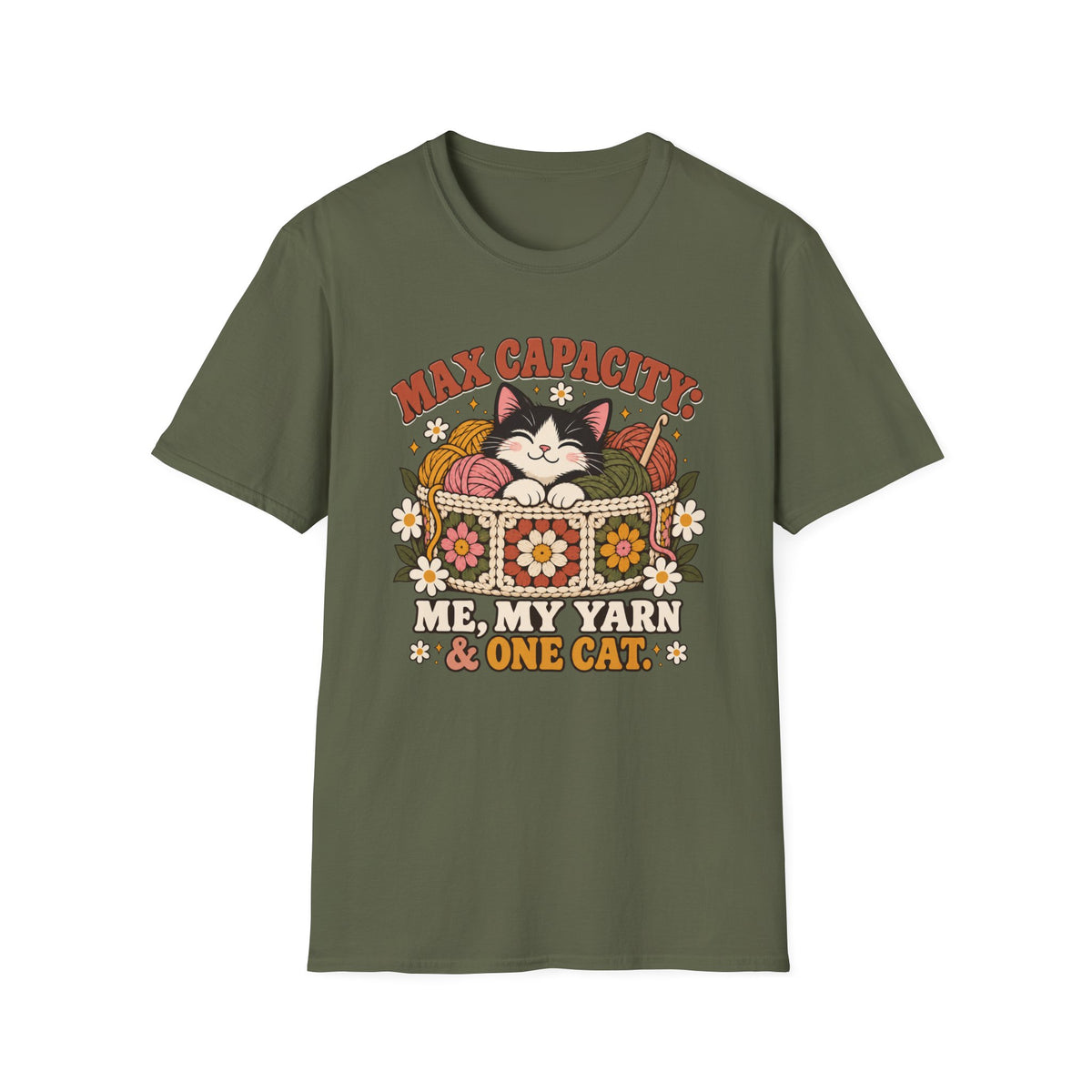 Cat Lover T-Shirt – Me, My Yarn & One Cat